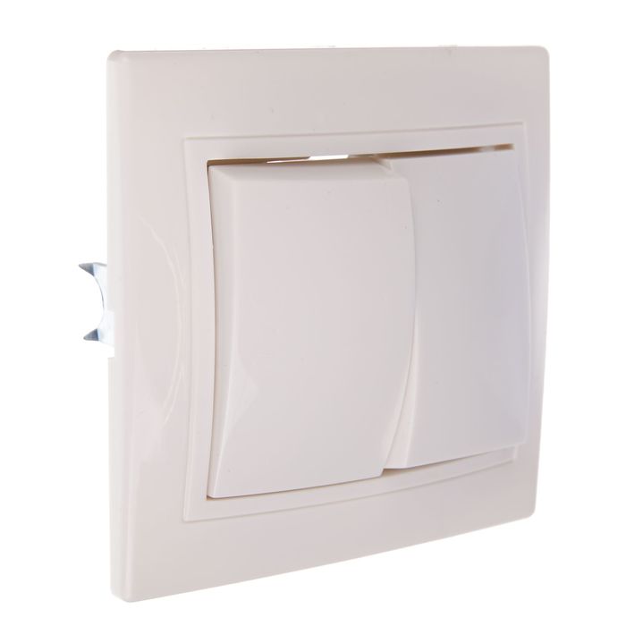 Выключатель TDM "Таймыр", 10 А, 2 клавиши, белый, SQ1814-0002