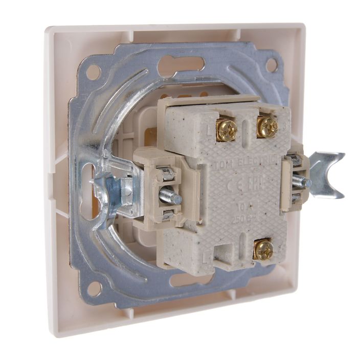 Выключатель TDM "Таймыр", 10 А, 2 клавиши. с подсветкой, белый, SQ1814-0005