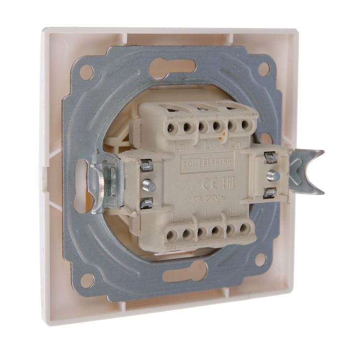 Выключатель TDM "Таймыр", 10 А, 3 клавиши, белый, SQ1814-0003