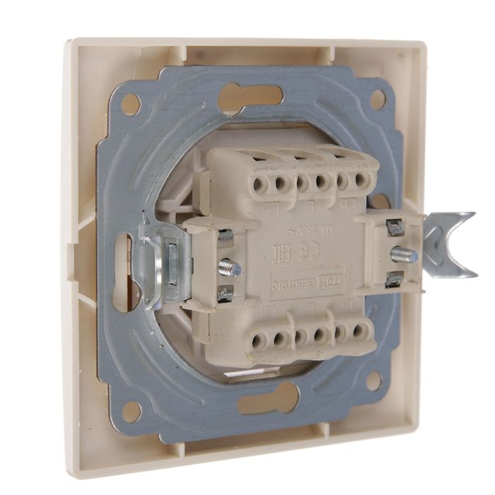 Выключатель TDM "Таймыр", 10 А, 3 клавиши, цвет слоновая кость, SQ1814-0103