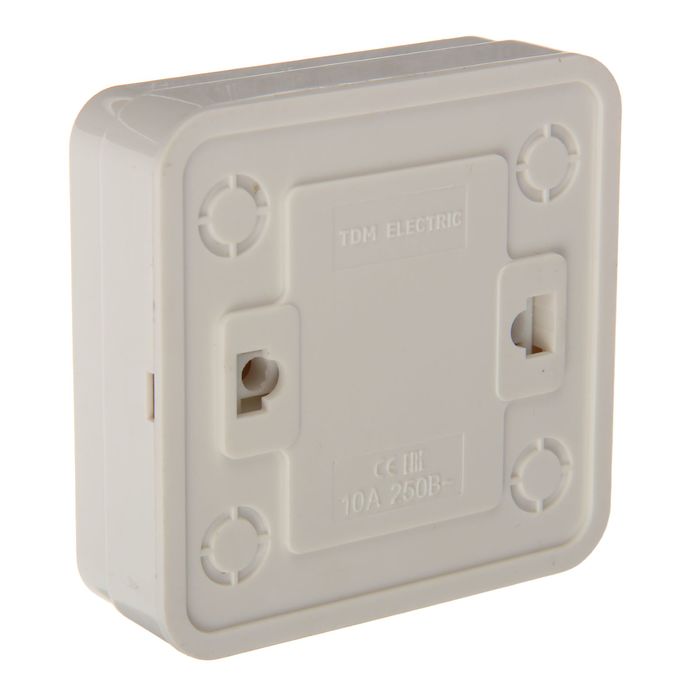 Выключатель TDM"Ладога", 10 А, IP20, 1 клавиша, открытый, с подсветкой, белый, SQ1801-0009