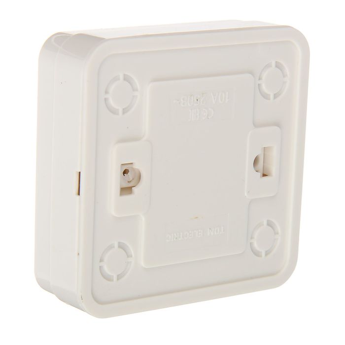 Выключатель TDM"Ладога", 10 А, IP20, 2 клавиши, открытый, белый, SQ1801-0003