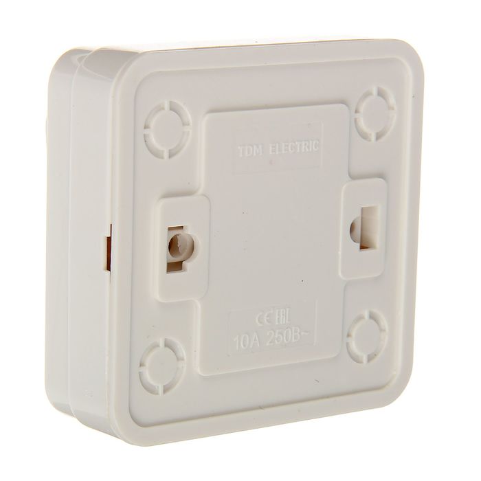 Переключатель TDM "Ладога", 10 А, IP20, открытый, с индикатором, белый, SQ1801-0011