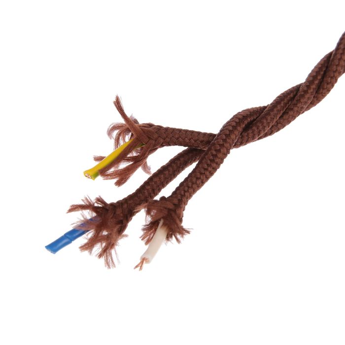 Провод ТDM "Ретро", ПВО 3х1.5 мм, витой, ГОСТ, "Эко", 50 м, коричневый, SQ2801-0023