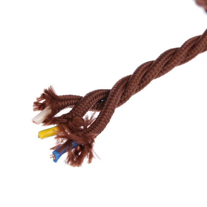 Провод ТDM "Ретро", ПВО 3х2.5 мм, витой, ГОСТ, 50 м, коричневый, SQ2801-0024