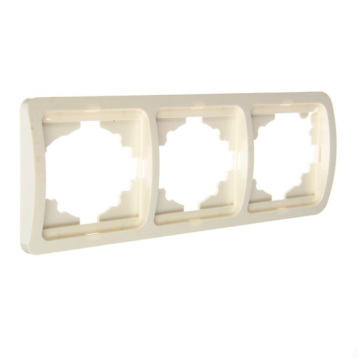 Рамка TDM "Валдай", трехместная, горизонтальная, белая, SQ1804-0019