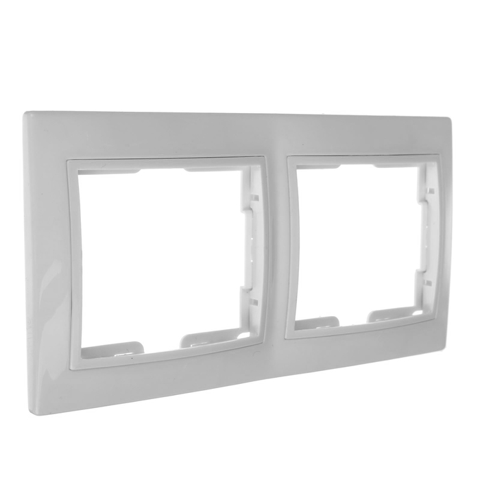 Рамка TDM "Таймыр", двухместная, горизонтальная, белая, SQ1814-0026