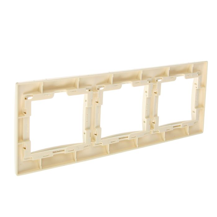 Рамка TDM "Таймыр", трехместная, горизонтальная, цвет слоновая кость, SQ1814-0128