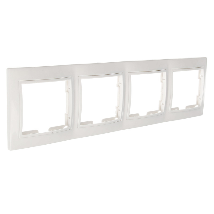 Рамка TDM "Таймыр", четырехместная, горизонтальная, белая, SQ1814-0030