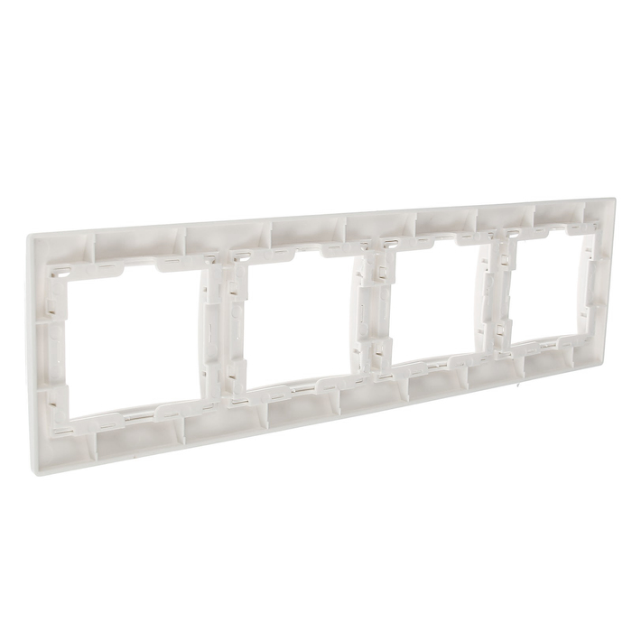 Рамка TDM "Таймыр", четырехместная, горизонтальная, белая, SQ1814-0030