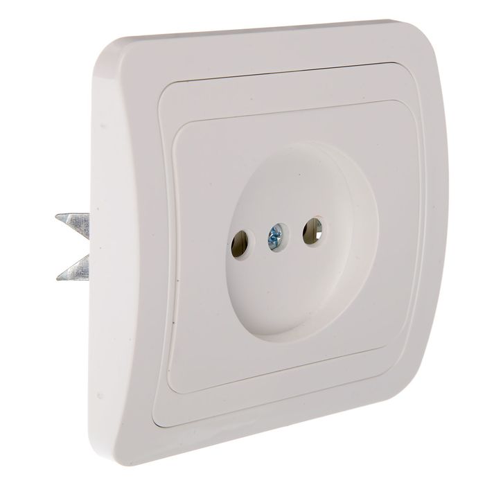 Розетка TDM "Валдай" 2П, 10 А, одноместная, скрытая, белая, SQ1804-0007