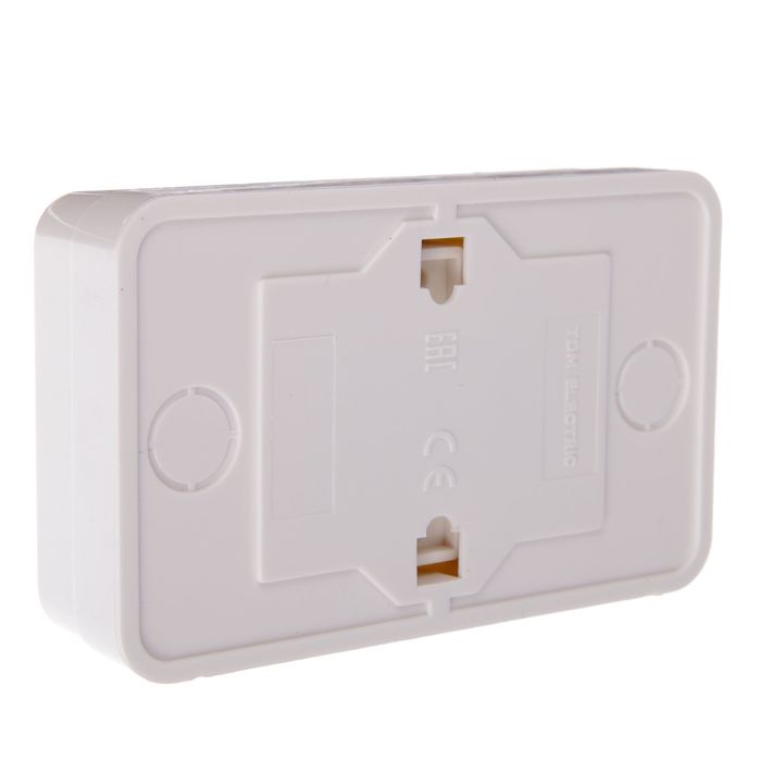 Розетка TDM "Ладога" 2П, 10 А, IP20, двухместная, с шторками, открытая, белая, SQ1801-0061