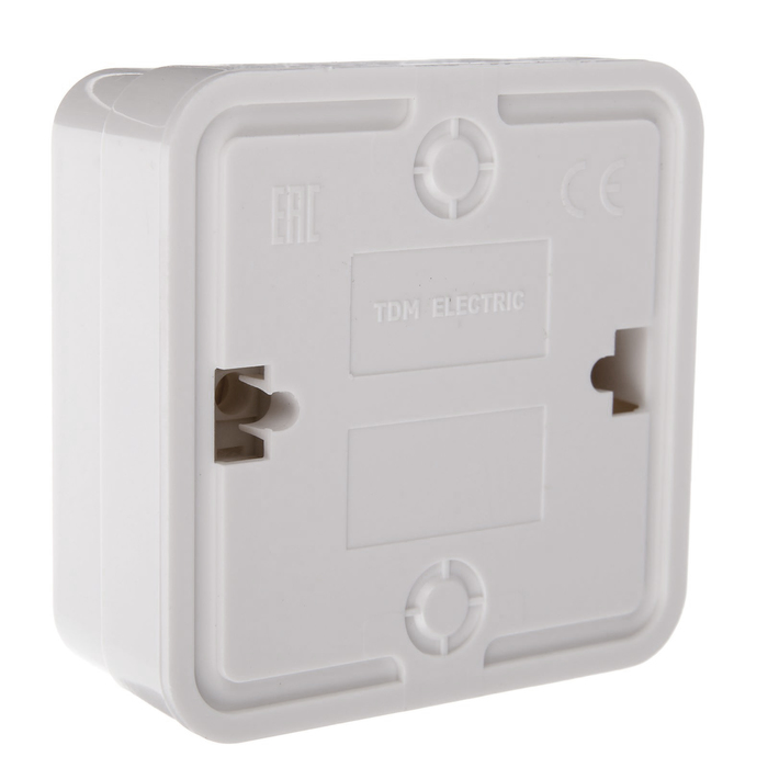 Розетка TDM "Ладога" 2П, 10 А, IP20, одноместная, открытая, белая, SQ1801-0013