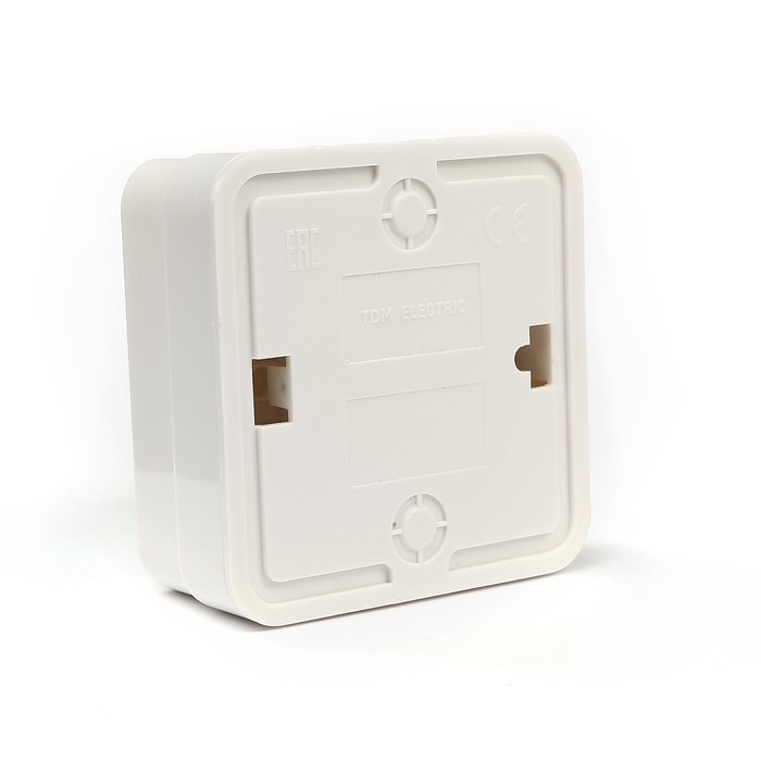Розетка TDM "Ладога" 2П, 10 А, IP20, одноместная, с шторками, открытая, белая, SQ1801-0059