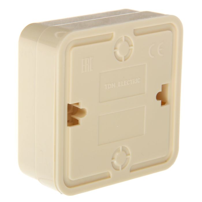 Розетка TDM "Ладога" 2П, 10 А, IP20, одноместная, открытая, цвет слон. кость, SQ1801-0014