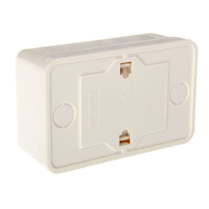 Розетка TDM "Ладога" 2П+3, 16 А, IP20, двухместная, открытая, белая, SQ1801-0019