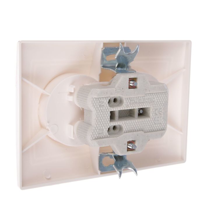 Розетка TDM "Таймыр" 2П, 10 А, 250 В, двухместная, белая, SQ1814-0013