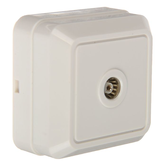 Розетка телевизионная TDM "Ладога", IP20, 0-2400 Гц, "мама", открытая, белая, SQ1801-0025