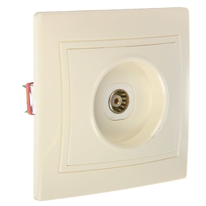 Розетка телевизионная TDM "Таймыр", 0-2400 МГц, "мама", цвет слоновая кость, SQ1814-0122