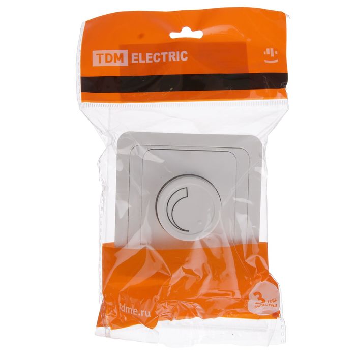 Светорегулятор TDM "Валдай", 600 Вт, поворотный, белый, SQ1804-0016