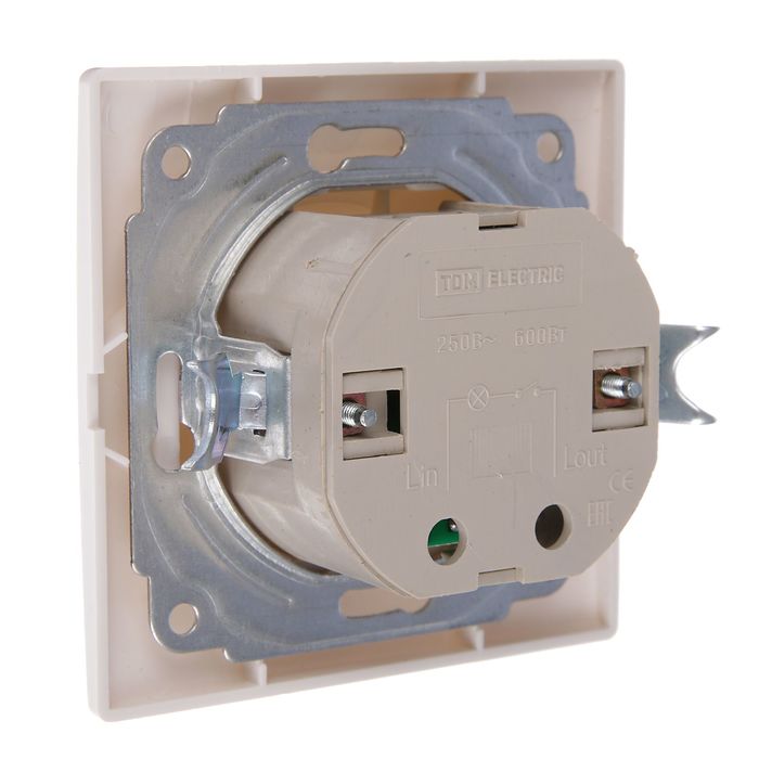 Светорегулятор TDM "Таймыр", 600 Вт, поворотный, белый, SQ1814-0024