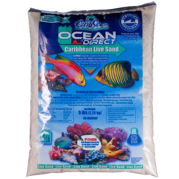 Грунт Carib Sea Ocean Direct Oolite живой оолитовый песок 0,1-0,7мм 18,14кг