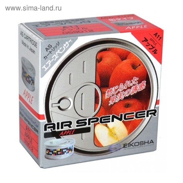ароматизатор меловой eikosha air spencer w berry дикая ягода a 44 Ароматизатор меловой EIKOSHA Air Spencer, APPLE/Яблоко A-11