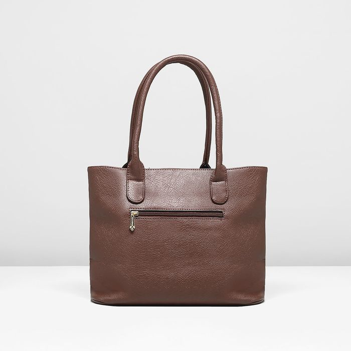 Сумка женская на молнии, 1 отдел, 3 наружных кармана, цвет кофе