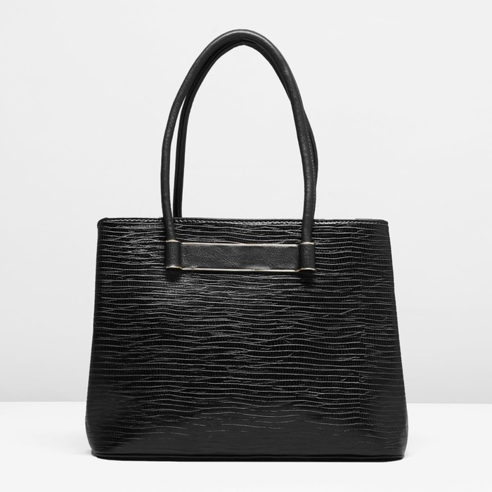 Сумка женская, 1 отдел с перегородкой, наружный карман, цвет чёрный