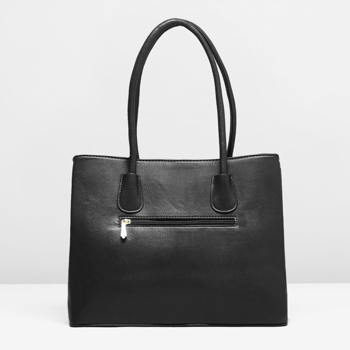 Сумка женская, 1 отдел с перегородкой, наружный карман, цвет чёрный