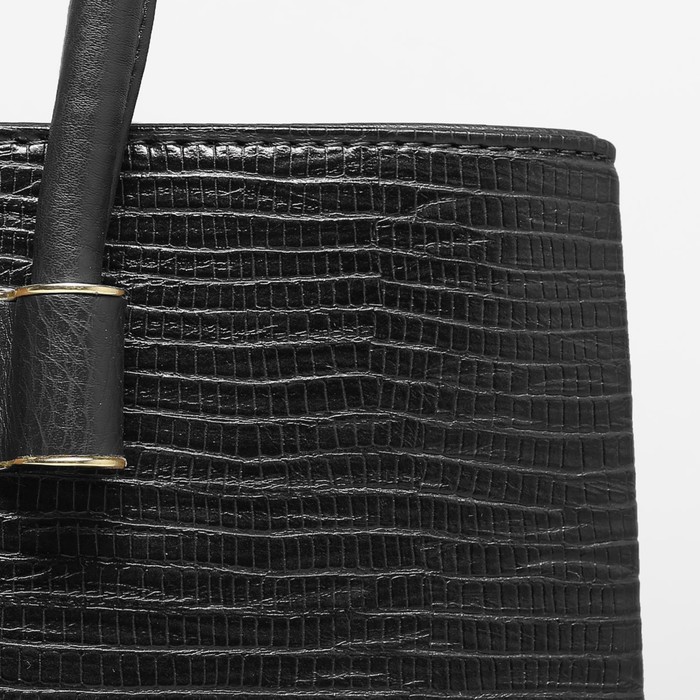 Сумка женская, 1 отдел с перегородкой, наружный карман, цвет чёрный