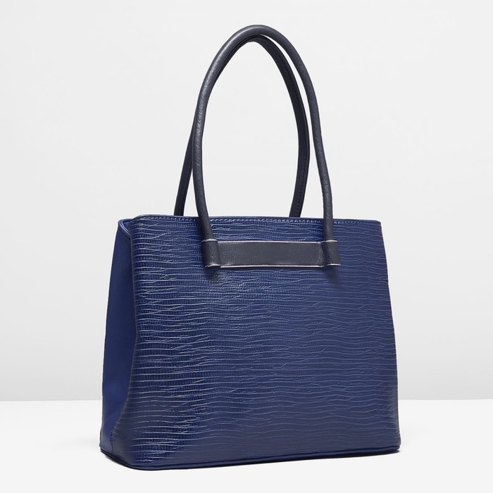 Сумка женская, 1 отдел с перегородкой, наружный карман, цвет синий