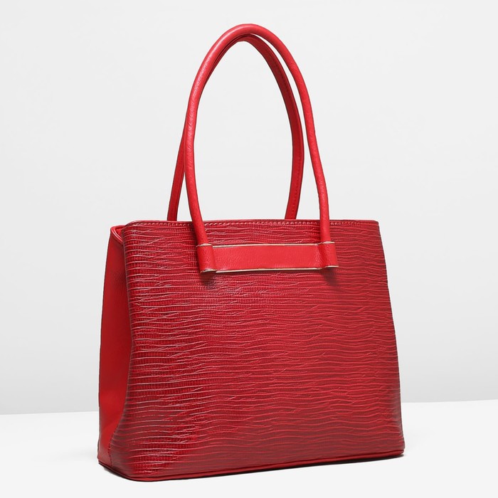 Сумка женская, 1 отдел с перегородкой, наружный карман, цвет красный