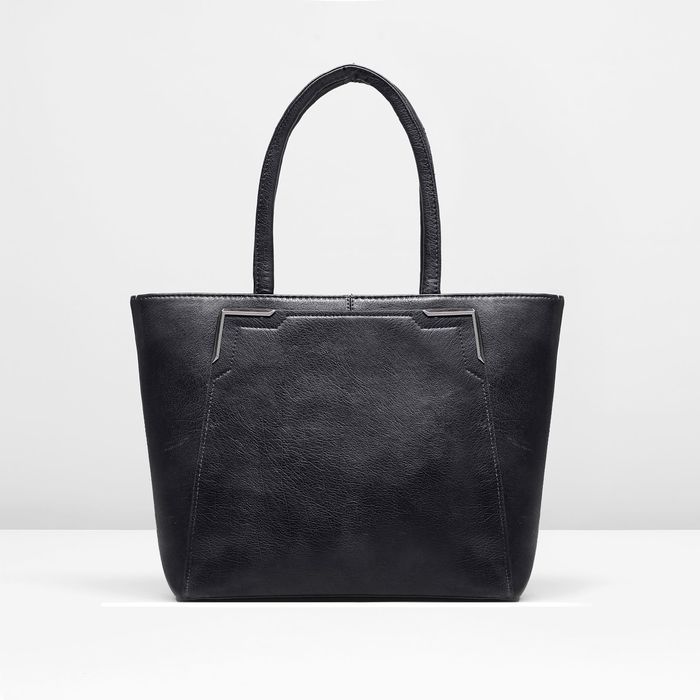 Сумка женская на молнии, 1 отдел на молнии, наружный карман, цвет чёрный