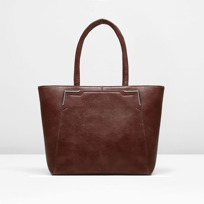 Сумка женская на молнии, 1 отдел, наружный карман, цвет коричневый