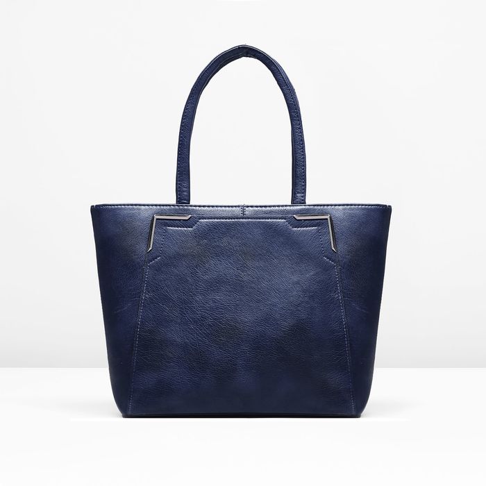 Сумка женская на молнии, 1 отдел, наружный карман, цвет синий