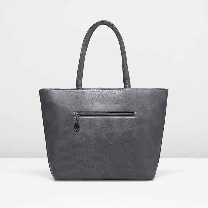 Сумка женская на молнии, 1 отдел, наружный карман, цвет серый