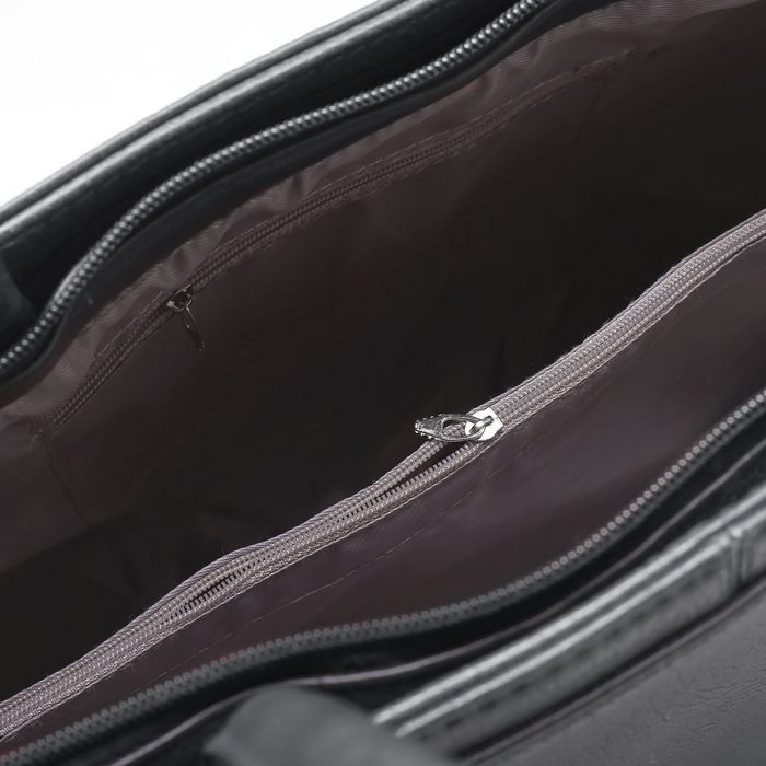 Сумка женская на молнии, 1 отдел, наружный карман, цвет серый