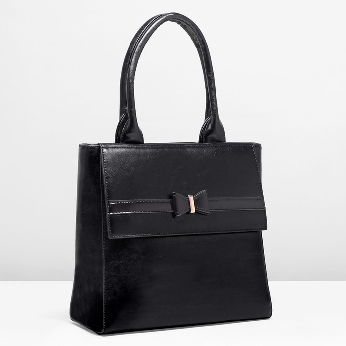 Сумка женская на молнии, 1 отдел, наружный карман, цвет чёрный