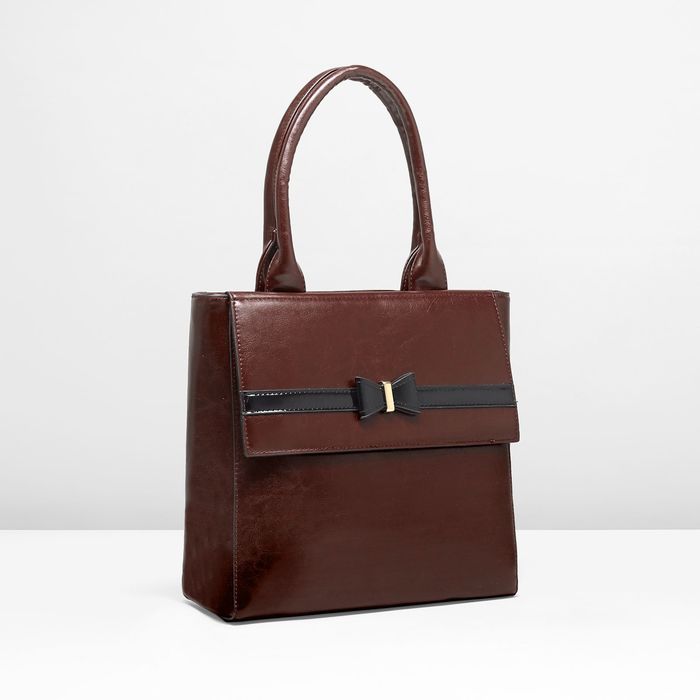 Сумка женская на молнии, 1 отдел, наружный карман, цвет коричневый