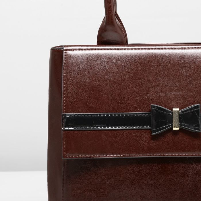 Сумка женская на молнии, 1 отдел, наружный карман, цвет коричневый