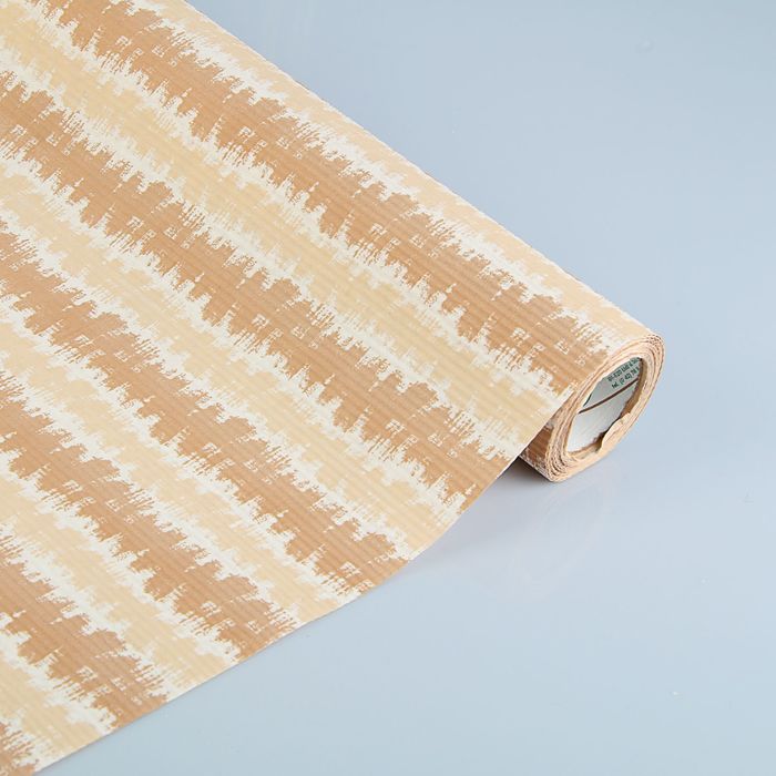 Бумага упаковочная крафт "Береста", бело-бежево-коричневый, 0.5 х 10 м