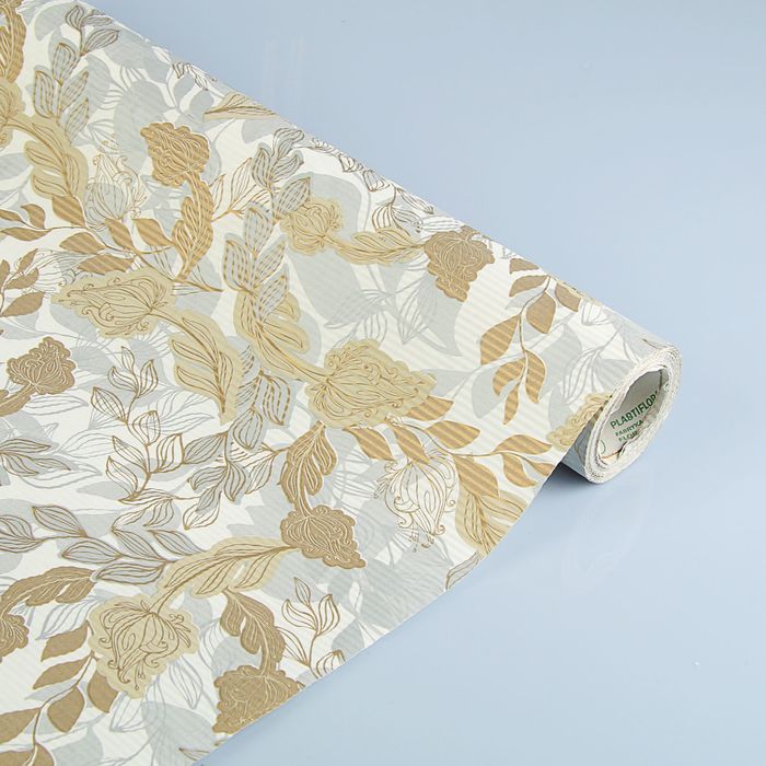 Бумага упаковочная крафт "Шелест", белый-бежевый, 0.5 х 10 м