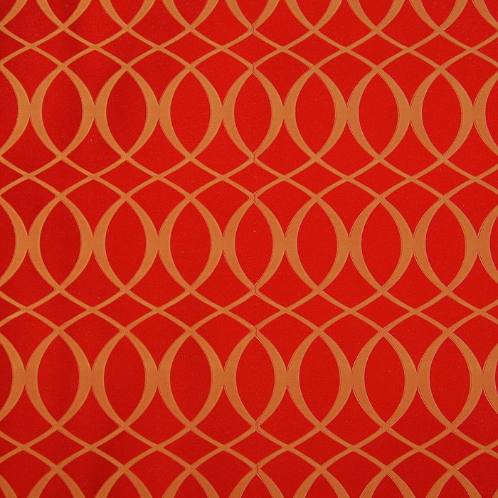 Плёнка для цветов и подарков "Волна", цвет красно-золотой, 0,5 х 9 м, 30 мкм