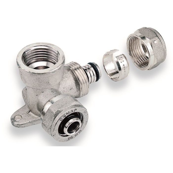Тройник обжимной Comap 946631431, установочный, 16х1/2"х16 , внутренняя резьба