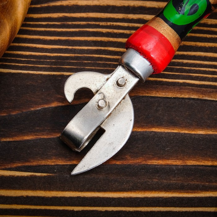 Нож консервный Хохлома клепка 160мм, бук, сталь твердая коррозионностойкая