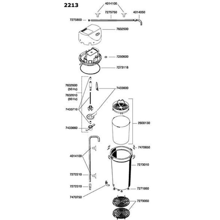 Ось для фильтров EHEIM 2211/13 и 2313