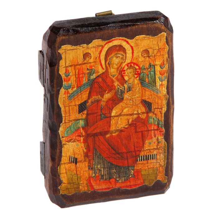 Икона под старину карманная "Всецарица", 7х10 см