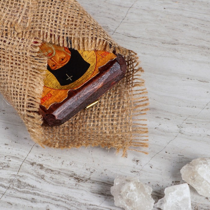 Икона под старину карманная "Лука Крымский", 7х10 см