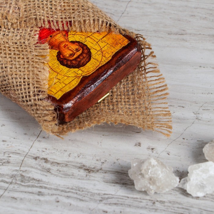 Икона под старину карманная "Пантелеимон", 7х10 см